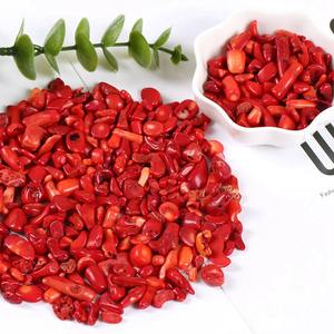 उच्च गुणवत्ता 100g लाल लाल लाल रंग वाली आभूषण सजावट पॉलिश क्राफ्ट फैक्टरी थोक 3-5 मिमी रत्न नक्काशीदार उत्कीर्णन तकनीक - Product Image 5