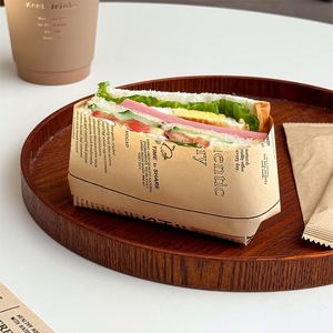 Custom Logo Printed Biodegradable Eco-Friendly Disposable <b>Wrapping</b> <b>Paper</b> Food Grade Greaseproof Coated for Sandwich - Product Image 3