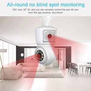 Icsee E27 ống kính kép đầy đủ màu sắc IP PTZ bóng đèn <span class=keywords><strong>camera</strong></span> hai chiều ứng dụng âm thanh điều khiển từ xa nhà thông minh <span class=keywords><strong>Camera</strong></span> an ninh không dây - Product Image 3