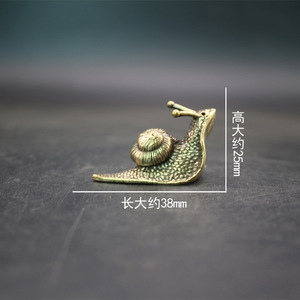 Brass Snail Figurine Antique Bronze <b>Desk</b> Ornament Craft Gift <b>Rustic</b> Style Office Decor - Product Image 2
