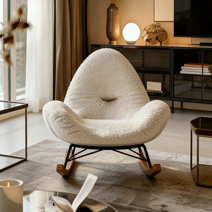 <span class=keywords><strong>Fauteuil</strong></span> <span class=keywords><strong>à</strong></span> <span class=keywords><strong>bascule</strong></span> moderne en polaire Teddy avec ottoman, canapé paresseux ergonomique en fausse <span class=keywords><strong>fourrure</strong></span>, <span class=keywords><strong>fauteuil</strong></span> confortable pour le salon, siège d'appoint - Product Image 4