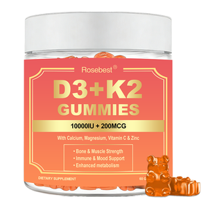 Integratore in Gommose al Gusto Naturale di Arancia con Vitamina <span class=keywords><strong>D3</strong></span> 10000 UI, K2 MK-7 200mcg, Calcio, Magnesio e Zinco, Direttamente dalla Fabbrica - Product Image 1