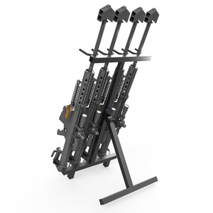 Support d'outils vertical en métal robuste, support de rangement pour équipement de plein air, capacité de 4 articles, organisateur tout temps, 81x43x43cm, 4,2kg - Product Image 5