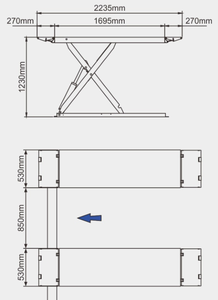 BEICHANG SK-JX3.5DW Pont élévateur ciseaux hydraulique 3,5 tonnes à 4 vérins pour <span class=keywords><strong>garage</strong></span> automobile - Product Image 6