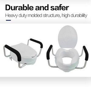 Suncare SC7060D-4A người cao tuổi HOMECARE an toàn 4 inch PP bền lớn lên nhà vệ sinh chỗ ngồi với có thể tháo rời tay vịn và nắp - Product Image 4