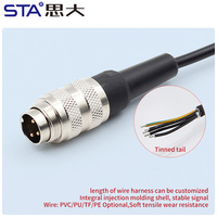Connecteur Circulaire Étanche IP67 M16 en Cuivre Métallique, Mâle et Femelle, 2, 3, 4, 5, 6, 7, 8, 12, 14, 19, 24 Broches, C091, pour Câble de Tuyau de Queue