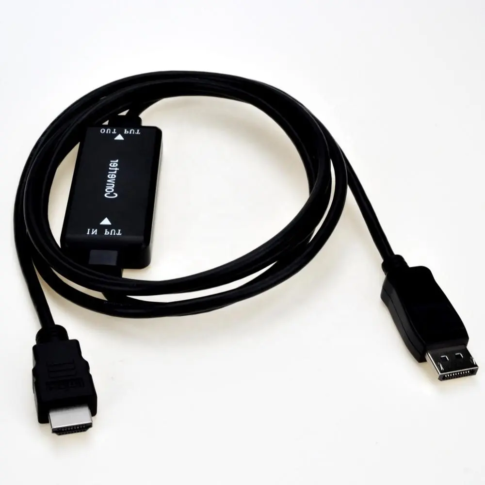 Adaptateur DP vers DisplayPort, câble convertisseur 1.8M vers HDMI 4K, pour PS4 d'ordinateur portable, moniteur HDTV, et plus