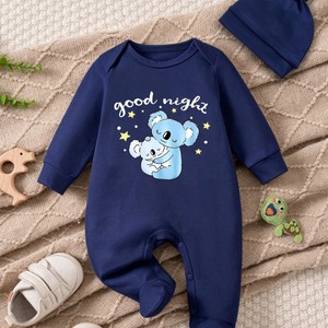 Pijama Enterizo de Manga Larga para Bebé con Estampado de Koala, Body para Recién Nacido y Conjunto de Gorro para Bebés Niñas - Product Image 6