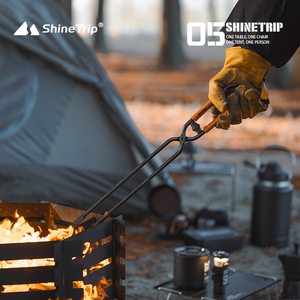 Shinetrip 05 Picnic Barbacoa Aislado Carbon Fire Clip Portable Carbon Steel Fire Tongs - Product Image 3