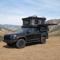 QC Overland 4x4 Mini Tente de Toit Pliable Légère Imperméable Capacité 4 Personnes Plancher en Bois pour Camping et Voyage en Plein Air