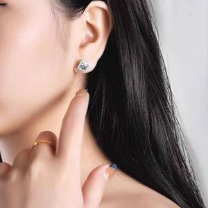 Direct Factory Supply Moissanite Diamond <b>Earrings</b> <b>Fine</b> Jewelry for Women Luxury Accessories Wedding Gift and Fashion Collection - Product Image 3