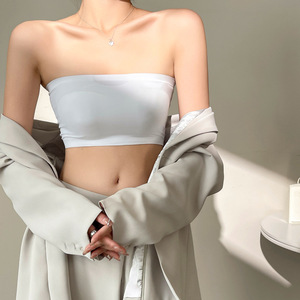 Nuovo colore solido Bustier senza spalline traspirante Anti-dislodgement <span class=keywords><strong>Top</strong></span> <span class=keywords><strong>Top</strong></span> estivo Casual canottiere - Product Image 6