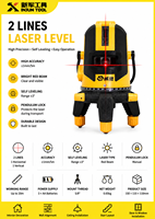 Niveau laser vert de qualité industrielle/DIY, haute précision, intérieur/extérieur, niveau à 2/3/5 lignes avec technologie infrarouge
