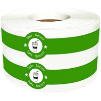 Autocollants en papier anti-effraction pour les couvercles des boissons |   500 étiquettes rectangulaires pour livraison de repas, scellées pour la fraîcheur, 1x9