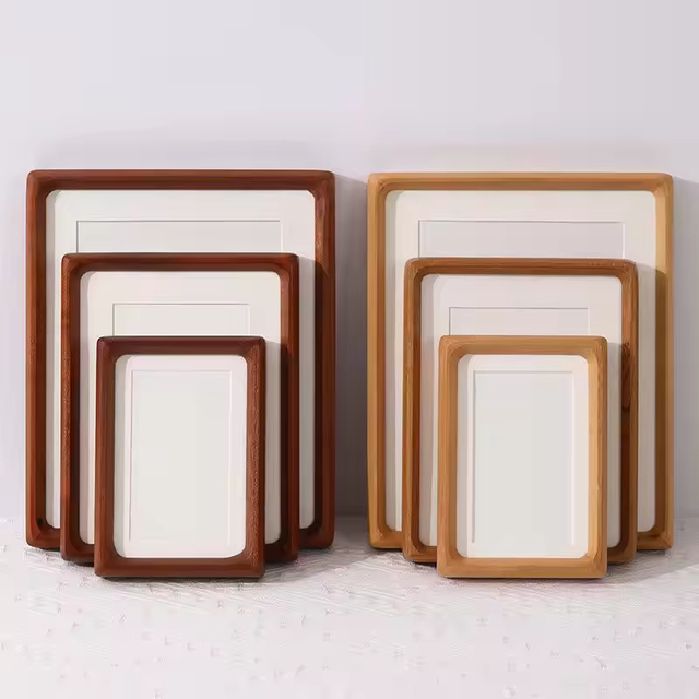 Black Walnut Solid Wooden Photo Frame for Home Decoration Living Room with Vintage Design Wall Mounted