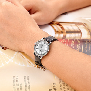 Reloj de Cuarzo MIGE para Mujer, de Acero Inoxidable, con Correa de Cuero, Elegante, con Visualización de Fecha Analógica, Caja Redonda de 30 mm, Cristal de Zafiro - Product Image 5