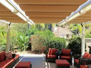 90% gölge oranı bakire HDPE UV geri çekilebilir dalga daire balkon gölge yelken