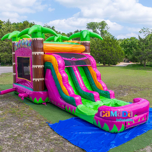 Per bambini luna gonfiabile Moonwalk Water Jumper buttafuori a doppia corsia scivolo gonfiabile <span class=keywords><strong>castello</strong></span> scivolo Combo Jumping affitti commerciali - Product Image 1