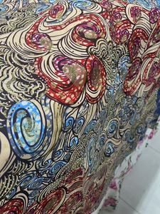 ผ้าฝ้ายพิมพ์ลายแอฟริกันแบบพิเศษ ทอจากเส้นใยออร์แกนิค  ผ่านการเคลือบ PE  น้ำหนักปานกลาง ป้องกันไฟฟ้าสถิตย์ ไม่หดตัว - Product Image 4