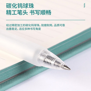 Deli Push Button Neutral <b>Pen</b> 0.5Mm Black Transparent Barrel Office School Use - Product Image 3