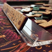 Nouvel ensemble de mahjong américain de luxe personnalisé, prêt à être expédié, avec des tuiles représentant des monuments de Paris, un joker artistique, un dos en marbre vert et des accessoires