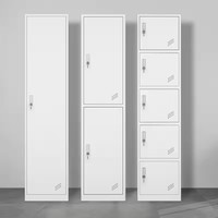 Armoire de rangement industrielle en acier à porte simple pour vêtements, vestiaire métallique robuste et sécurisé pour uniformes et tenues de travail du personnel