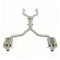 DZ Hochwertiges 304 Edelstahl Catback Auspuffsystem für Mercedes-Benz C300 W205 Passend für 2.0T C260 Modell