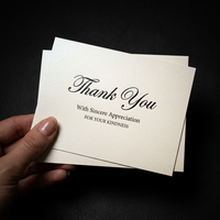 Tarjeta de Agradecimiento Personalizada de Papel Perlado para Joyería, Floristería, Envoltura de Regalos y Empaque de Marca