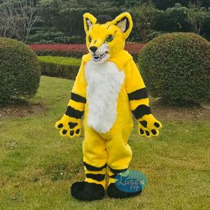 Disfraz de Mascota de Fursuit de lobo peludo largo Traje de personaje adulto <span class=keywords><strong>Disfraces</strong></span> de <span class=keywords><strong>anime</strong></span> - Product Image 4