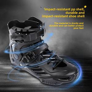 Patins à roulettes en ligne Luoshen pour adultes débutants, unisexes, à une rangée de roues plates, en matériau PP/PU - Product Image 4