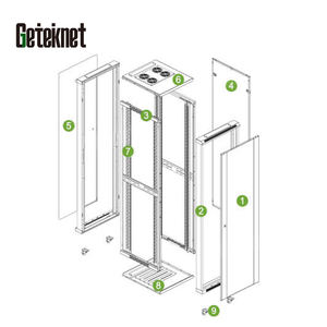 GETEKnet ODM OEM <span class=keywords><strong>Armoire</strong></span> de serveur de centre de données réseau en verre trempé <span class=keywords><strong>ventilé</strong></span>, capacité 38U, 19 pouces, pour salle de serveurs - Product Image 2