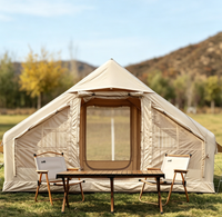 Tente de camping quatre saisons 6,4 m² en tissu Oxford 420D imperméable, protection UV, résistante au vent, installation facile