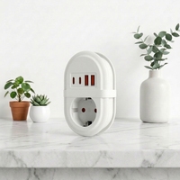 Prise murale OEM 16A EU Schuko avec prise murale, matériau PC ignifuge, 2 ports USB A et 2 ports USB C