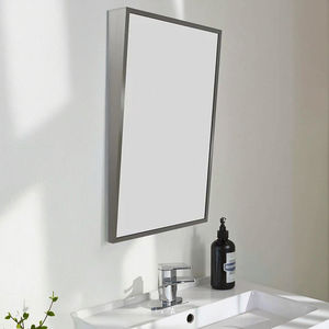 Wandgemonteerde Geborsteld Roestvrij Staal Frame Gehandicapte Spiegels Verstelbare Kanteling Badkamer Invalide Wandspiegel - Product Image 2