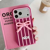 Coque de téléphone en silicone 3D avec gloss à lèvres pour iPhone, étui en caoutchouc avec baume à lèvres et rouge à lèvres intégré