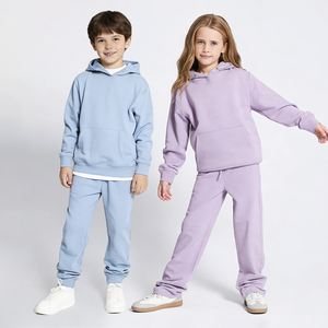 Ensembles de vêtements pour enfants Hongbo, vente en gros, sweats à capuche décontractés pour enfants, costumes de créateurs, sweats à capuche pour adolescents, garçons et filles de <span class=keywords><strong>12</strong></span> ans - Product Image 1