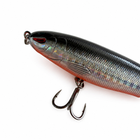 Leurre de pêche articulé LUSHAZER Topwater 100mm 13g avec queue à hélice, leurre dur flottant pour Black-bass, Brochet, Perche, avec hameçon triple