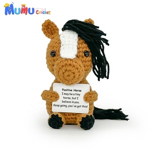 Muñeco de Ganchillo Hecho a Mano, Caballo Amigurumi, Juguete de Caballo Tejido, Compañero de Escritorio para Apoyo Emocional, Abrazo de Bolsillo, Recuerdo para Baby Shower - Product Image 1