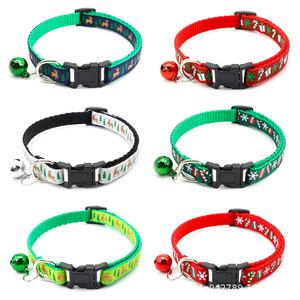 1cm Weihnachts thema Hunde halsband Weihnachts schmuck Baum dekoration mit Bell Dog Traction Tag Zubehör Katzen halsband Anti-Lost - Product Image 2