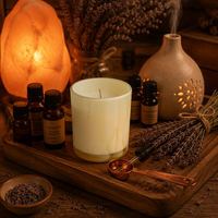 Bougie de massage à l'huile aromatique artisanale moderne et durable en cire de soja pour les soirées romantiques et les vacances