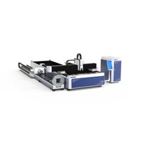 Máquina de Corte Láser de Fibra para Metal Económica, Router CNC de 1.5 kw con Mesa de Intercambio para Láminas de 12 mm y 20 mm de Espesor