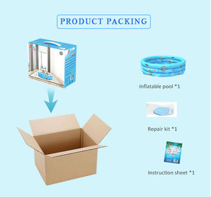 En stock, piscine gonflable ronde de 90 cm avec boîte de couleur, piscine portable pour enfants, piscine pour enfants, jeu d'eau intérieur et extérieur - Product Image 5