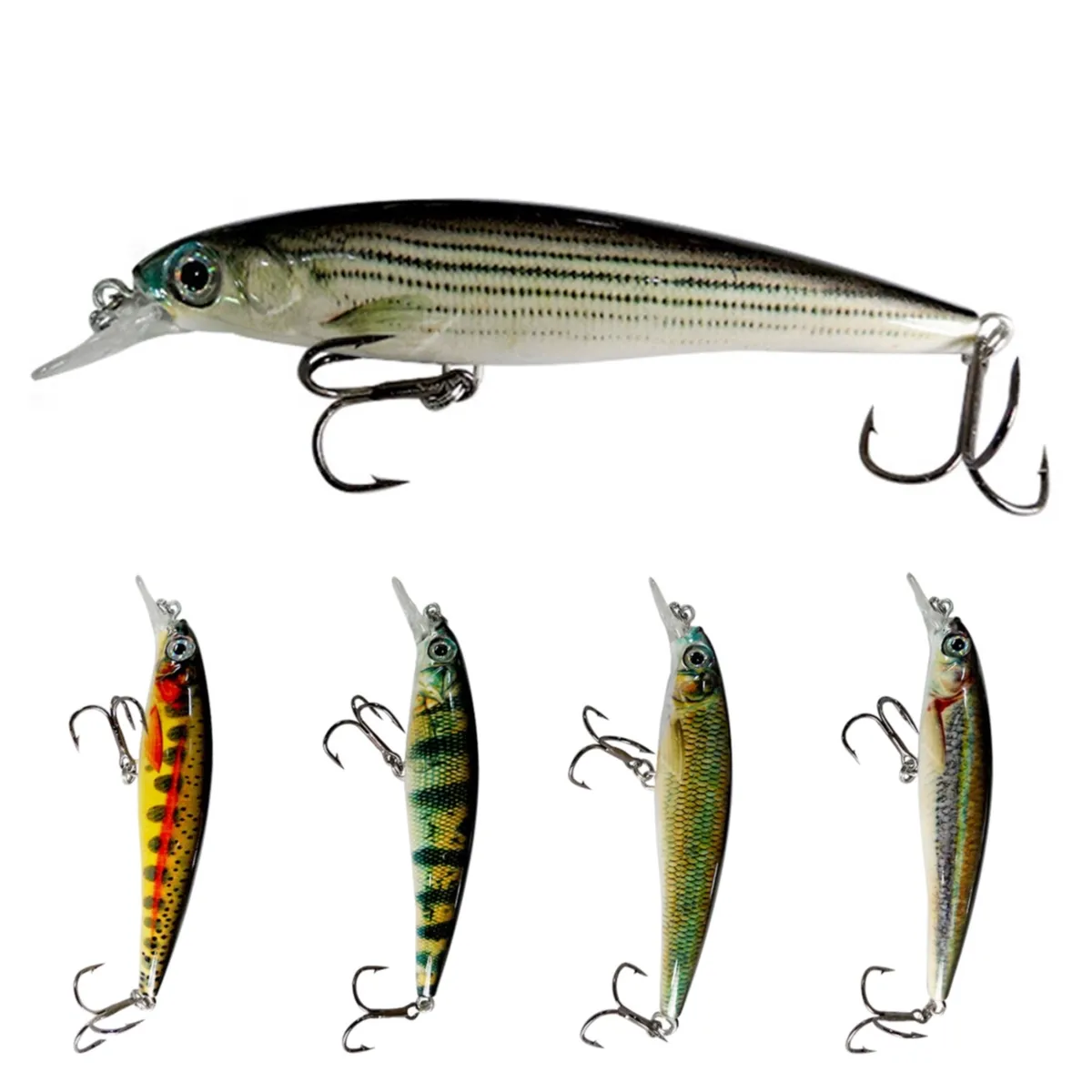 Üst sağ M4002 70mm 7g küçük boyutlu biyonik boyama yüzer Minnow cazibesi Jerkbaits yapay sert yem balıkçılık cazibesi minnow