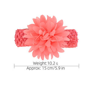 30 ألوان الطفل الاطفال رباط شعر الشيفون زهرة عقال للفتيات الزهور بالجملة إكسسوارات الشعر أغطية الرأس محبوك عقال - Product Image 4