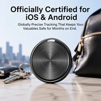 Traceur intelligent double système pour AirTag, compatible avec Localiser (Google Find My Devices), certifié MFi, anti-perte, pour tous les appareils