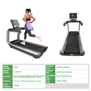 Tapis roulant commercial de gym avec moteur électrique AC pour entraînement cardio - Product Image 4