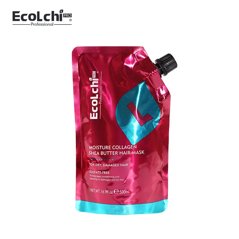 Ecolchi masker rambut Keratin, perawatan Protein krim rambut ODM OEM masker rambut kolagen Label pribadi