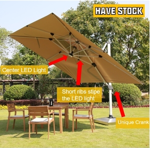 Parasol de jardin <span class=keywords><strong>solaire</strong></span> LED romain de grande taille de <span class=keywords><strong>haute</strong></span> qualité, mobilier d'extérieur - Product Image 3