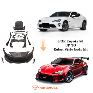 Kit de carrosserie automobile pour Toyota 86, mise à niveau au style robot, pare-chocs avant, pare-chocs arrière, capot, jupes latérales, kit de voiture en FRP - Product Image 3