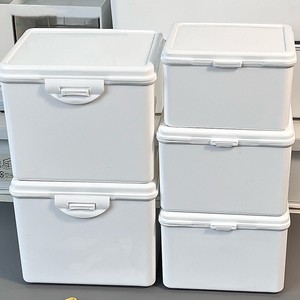 White Storage Box Rectangular Dustproof Covered For Household Organizing - Product Image 3